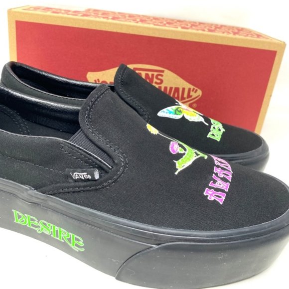 VANS Classic Slip On Stackform Shoe For Women Black Canvas Low Top VN0A7Q5R1OJ - Picture 11 of 11